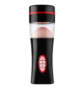 MIZZZEE Electrical Moaning Interactive Heating Oral Sex Masturbator Cup (Chargeable - Black)